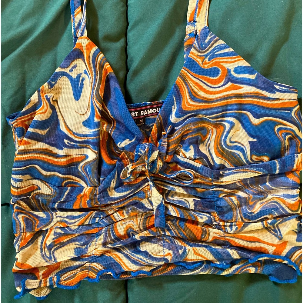 Colorful tank top.